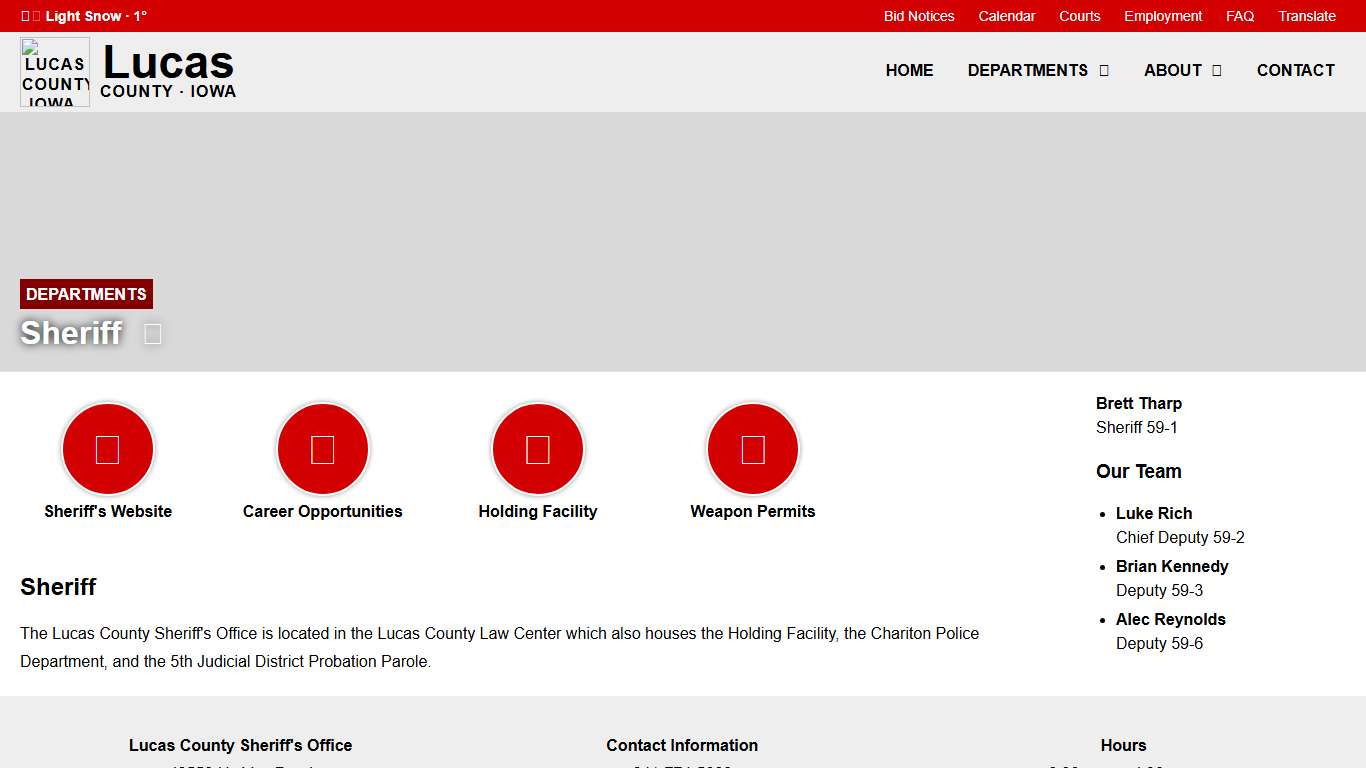 Sheriff of Lucas County, Iowa